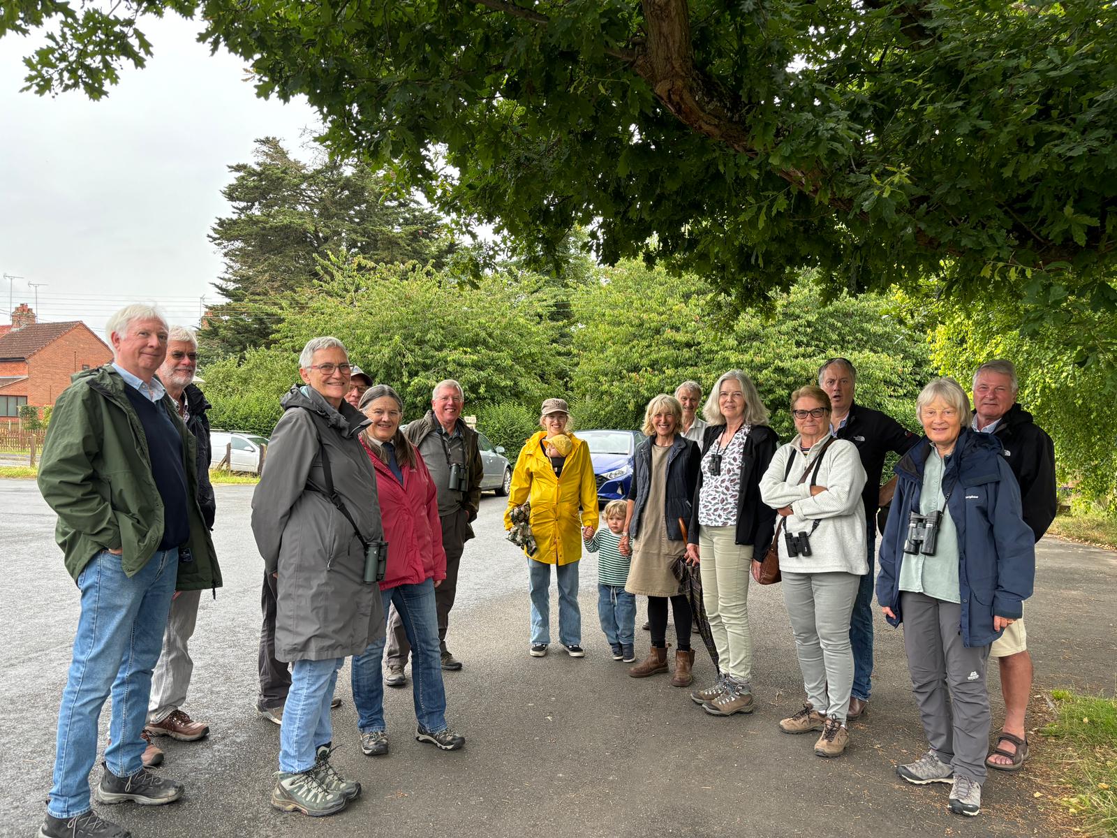 Volunteers and villagers gathered for a Swift Pint Walk in Wenhaston